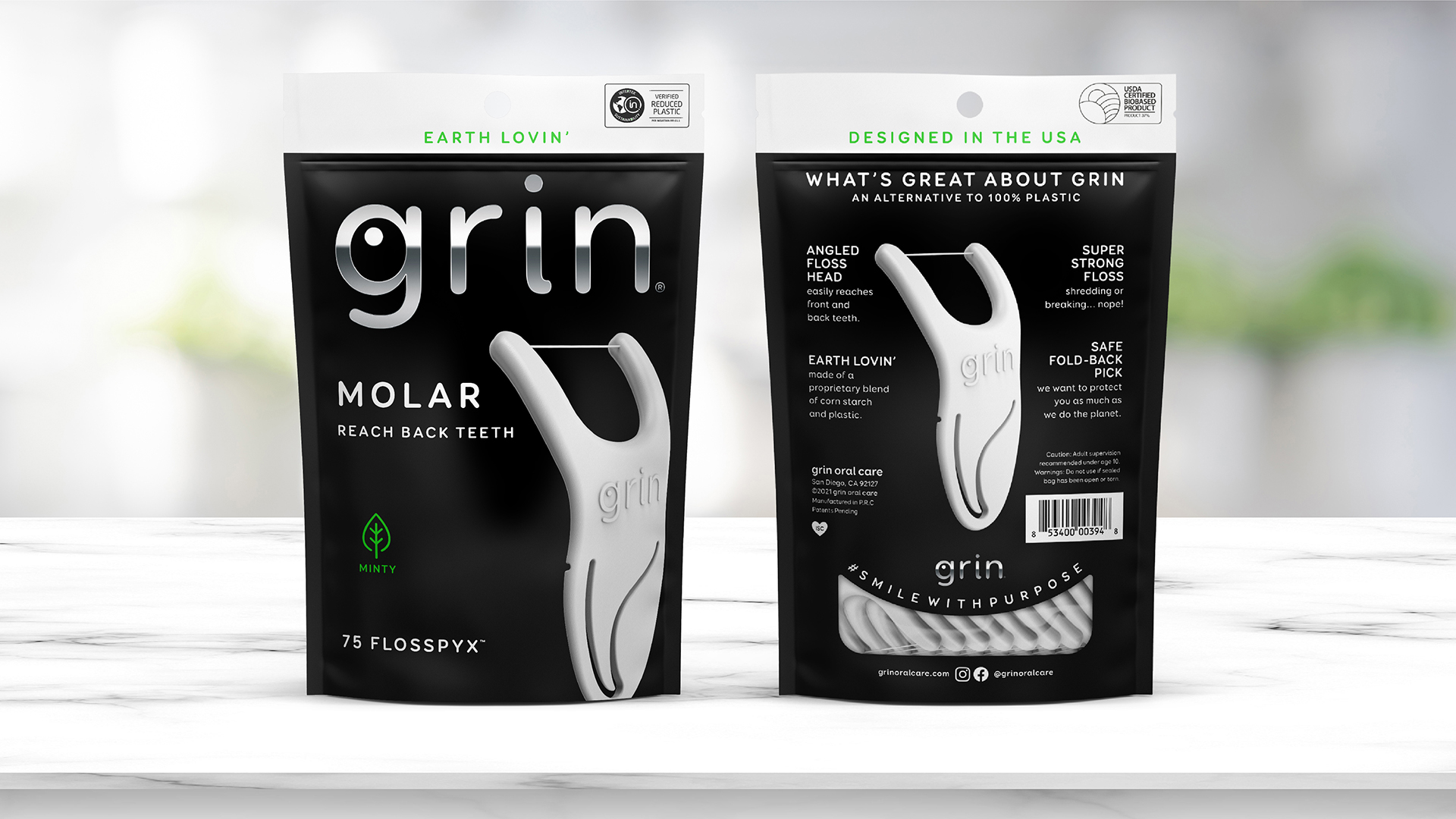Grin Oral Care Molar Flosspyx™  Photography