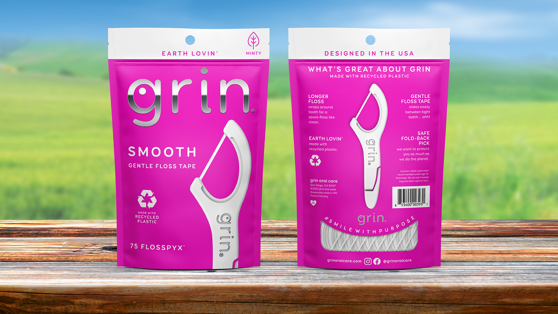 Grin Oral Care Smooth Flosspyx™  Photography