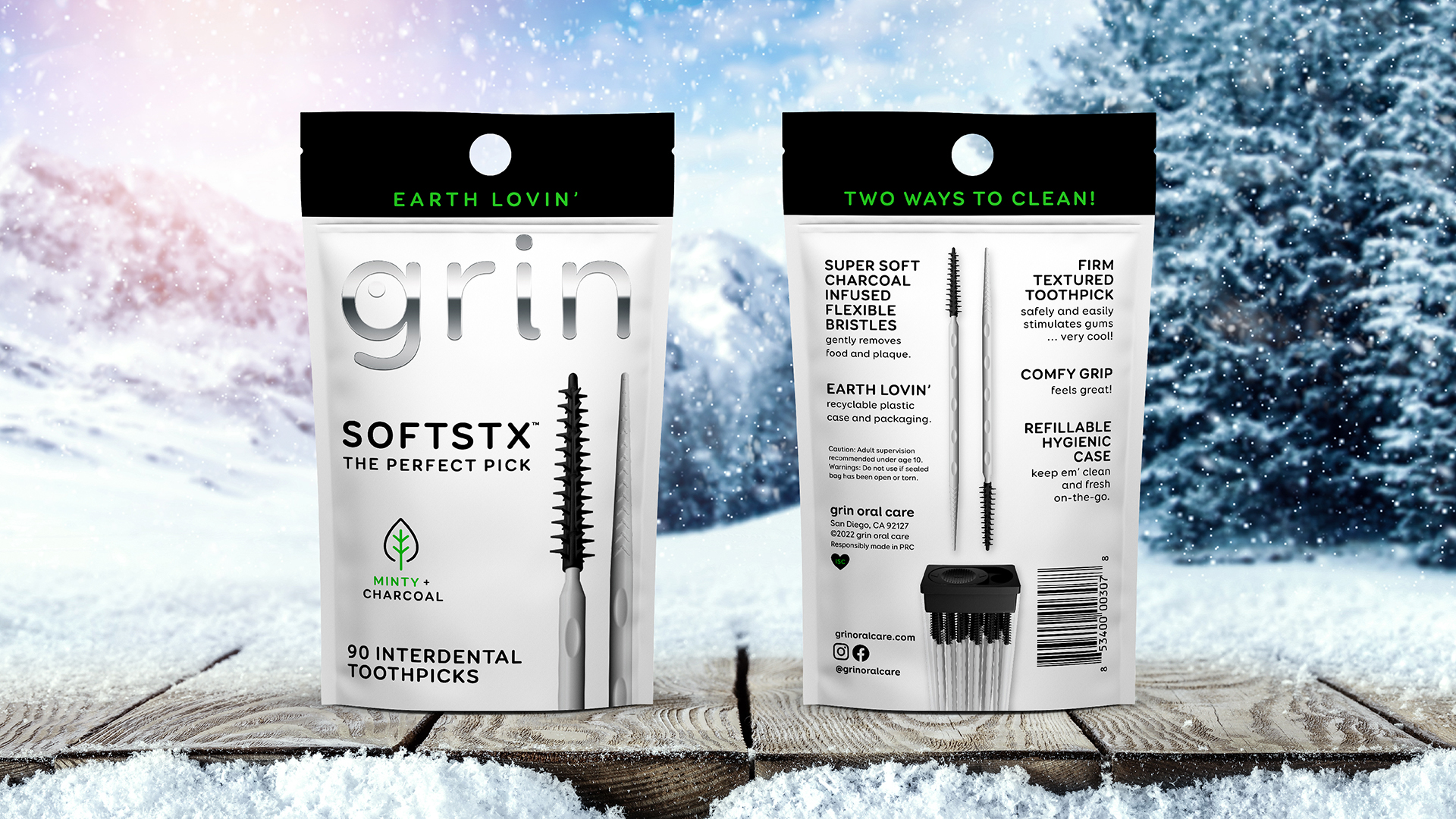 Grin Oral Care Minty Charcoal Softstx Photography